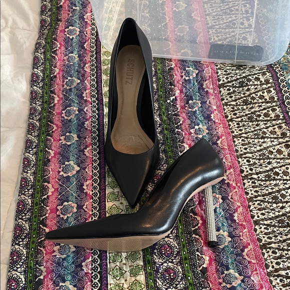 SCHUTZ Classic Black Pointed Heels - Picture 1 of 8